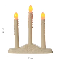 Holiday Time Christmas 3 Lights Candelabra with Orange Bulbs