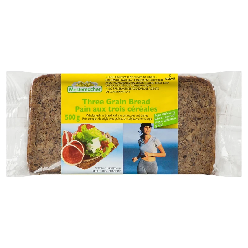 Pain aux trois céréales Mestemacher, 500g 500g