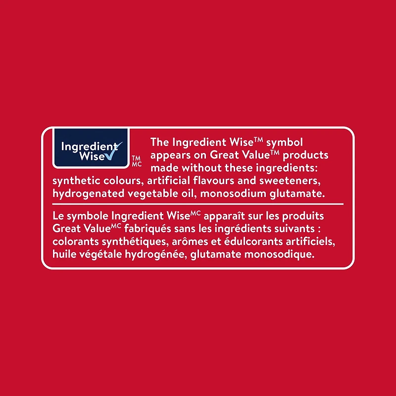 Pelures de pommes de terre au cheddar et au bacon Great Value 343 g