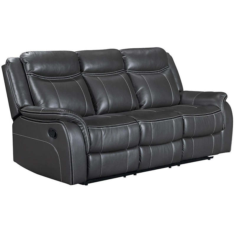 Sofa motorisé Declan de 85 po gris foncé avec porte-gobelets