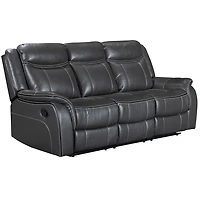 Sofa motorisé Declan de 85 po gris foncé avec porte-gobelets