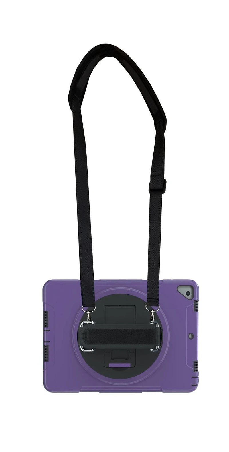 CTA Digital Protective Case with Built-in 360-degree Rotatable Grip Kickstand for iPad 7th and 8th Gen 10.2-in, iPad Air 3 and iPad Pro 10.5-in - Purple