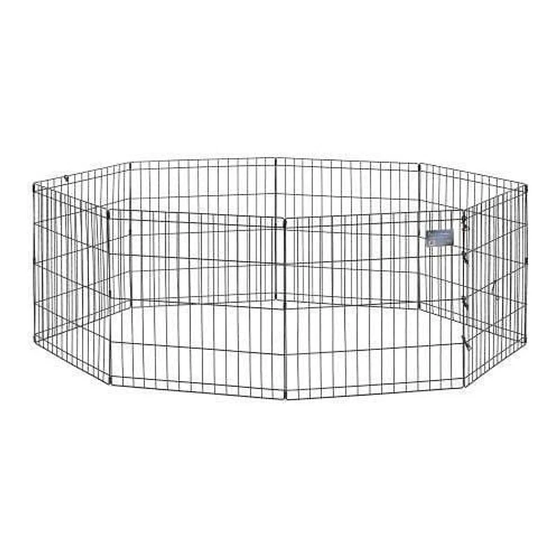 Stylo d’exercice noir Midwest à 8 panneaux de 42 po (sans porte)