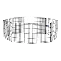 Stylo d’exercice noir Midwest à 8 panneaux de 42 po (sans porte)