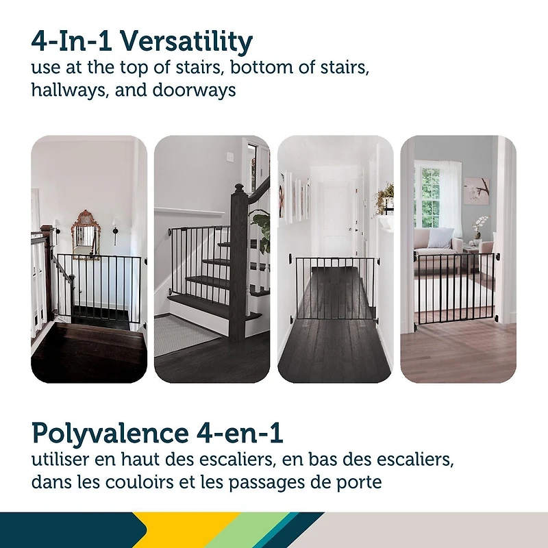 Barrière métallique extensible pour haut des escaliers de Safety 1st