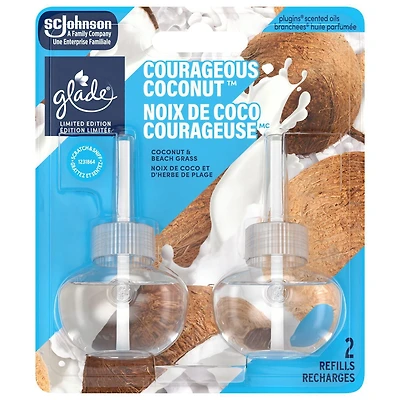 Glade Branchées Huile parfumée Recharge, Courageous Coconut™ deux recharges