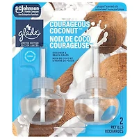 Glade Branchées Huile parfumée Recharge, Courageous Coconut™ deux recharges