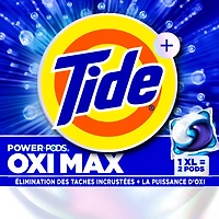 Tide Oxi Max Power PODS Laundry Detergent Pods, 25 Count, Stain Remover Plus Oxi Power, TIDE TD PWR PDS OXMX 25CT