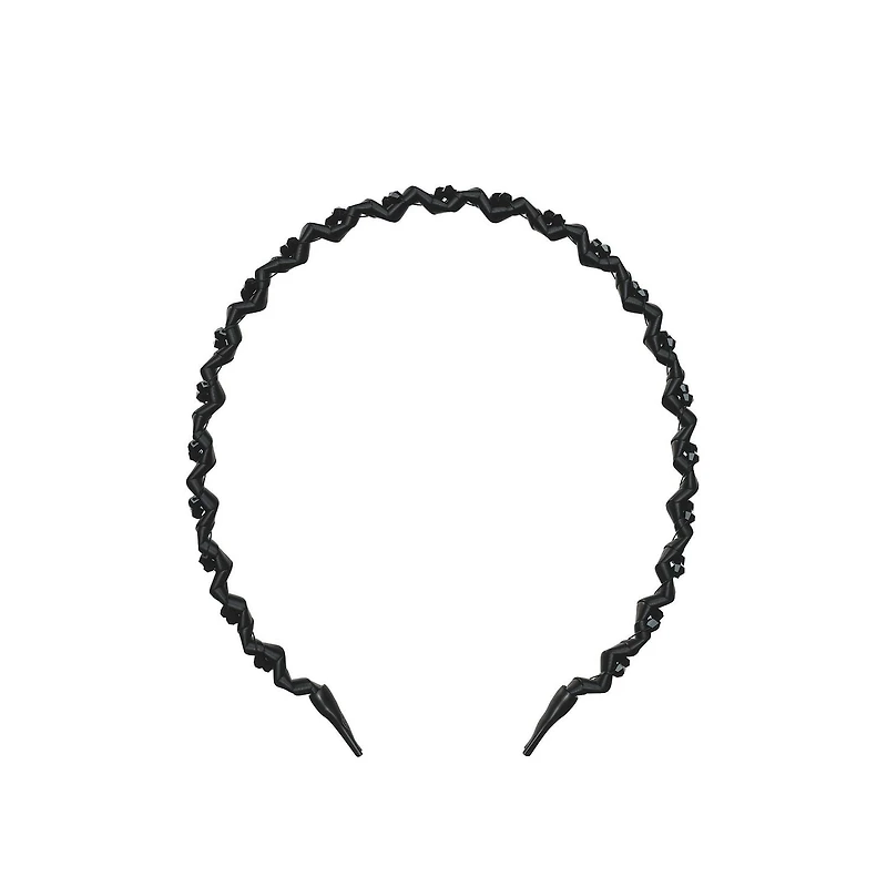Invisibobble HAIRHALO Black Sparkle - le serre-tête ajustable