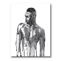 Designart Bel Homme Africain Portrait Sur Blanc I Art mural sur toile