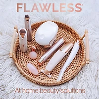 Finishing Touch Flawless Contour Vibrating Rose Quartz Facial Roller & Massager, 1 Unit, 2 changeable attachments