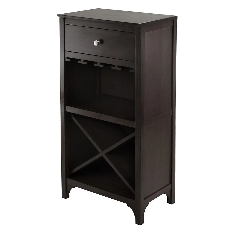 Winsome Ancona 3-Piece Wine Cabinet Modular Set in Espresso Finish - 92367