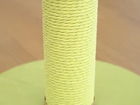 Home4Cat 17.1" Tall Dual-Function Recycled Paper Cat Scratching Post, Green, Playful & eco-friendly scratcher