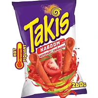 Croustilles de tortilla TakisMD KaboomMC à saveur de ketchup-sriracha 260g