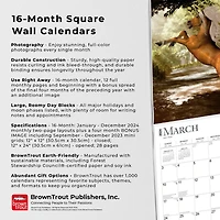 BrownTrout Unicorns 2024 12x24 Inch Square Wall Calendar, 9781975465483