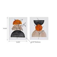 Feuilles De Désert D'Art Mural En Toile - Ensemble De 2