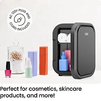 ICEMAN Portable Mini Fridge w/ 6 355 ml (12oz) Can Capacity, Cools and Heats, Car Plug Included - Black, New