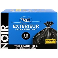 Great Value X-Large Outdoor Garbage Bags, 87.6 x 99.1 cm