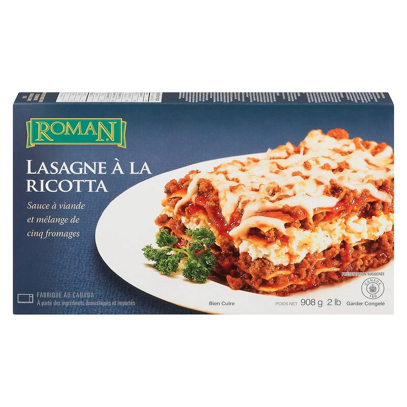 Roman Cheese Roman Ricotta Lasagna with Meat Sauce And A Blend of Five Cheeses, 908 g