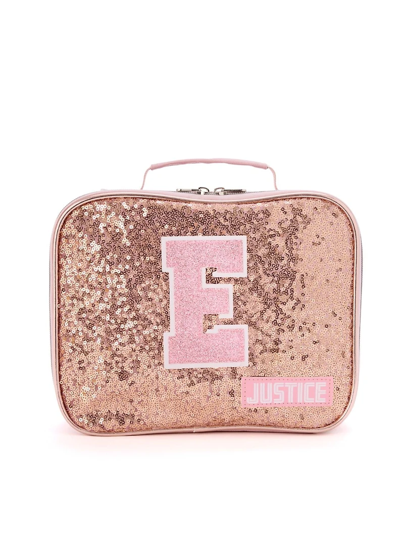Ensemble sac à dos « E » Kitty rose pailleté Purr-fectly