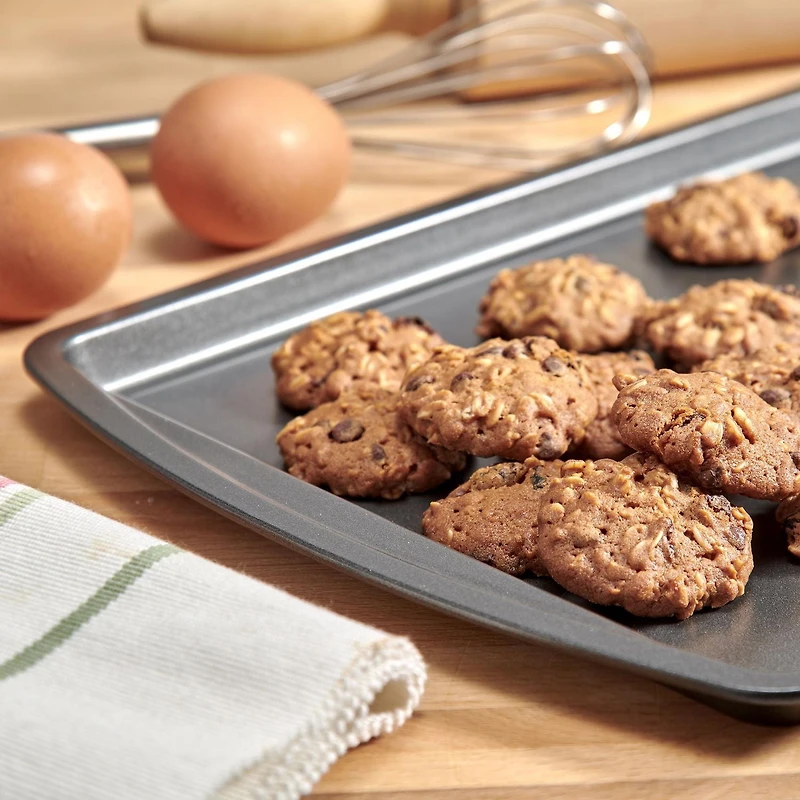 Mainstays 3PC Ensemble de Cookies Antiadhésives, 11,2" x 17,2", 10,2" x 15,2", 9,2" x 13,2", Gris MS 3PC Ensemble de Cookies Antiadhésives