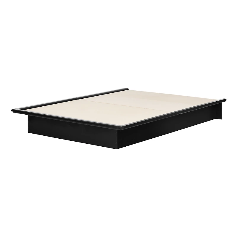 Lit plateforme Queen, fini Noir solide, collection Step One de Meubles South Shore