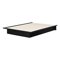 Lit plateforme Queen, fini Noir solide, collection Step One de Meubles South Shore