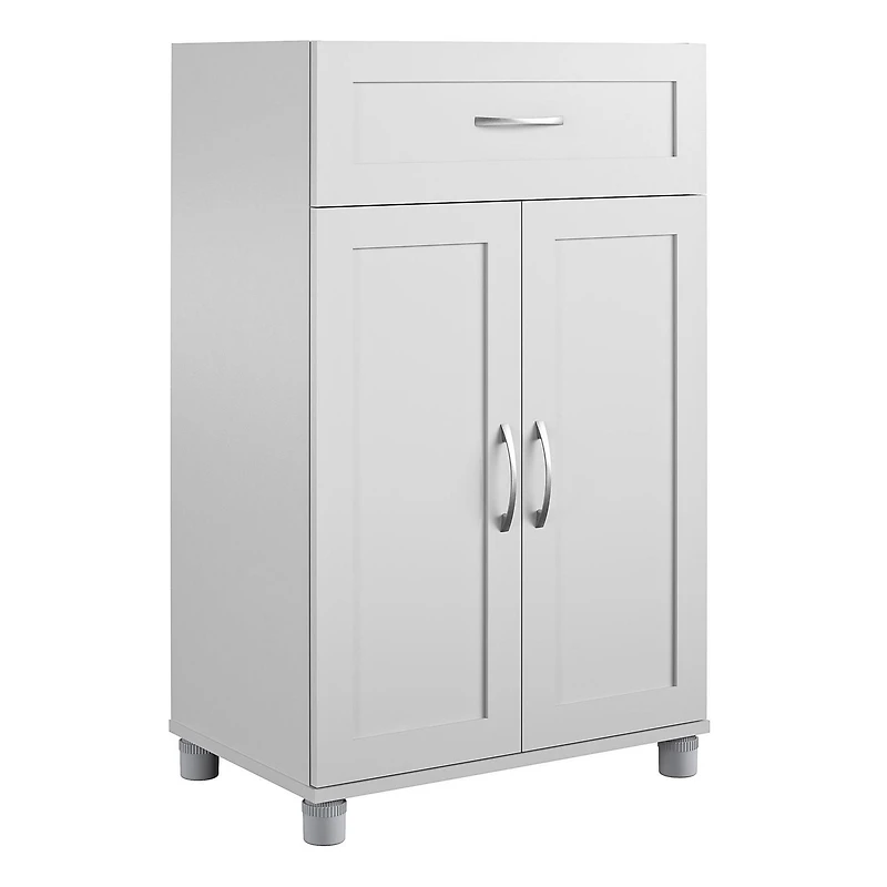 Systembuild Evolution Lory Framed 2 Door/1 Drawer Base Cabinet, White