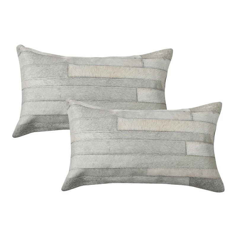 TORINO MADRID COWHIDE PILLOW 12"X20" 2-PACK