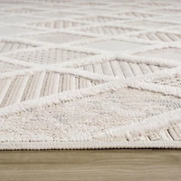 Rug Branch Maison Modern Indoor Area Rug, Cream Beige, Geometric - Living Room, Bedroom, Dining Room, and Kitchen