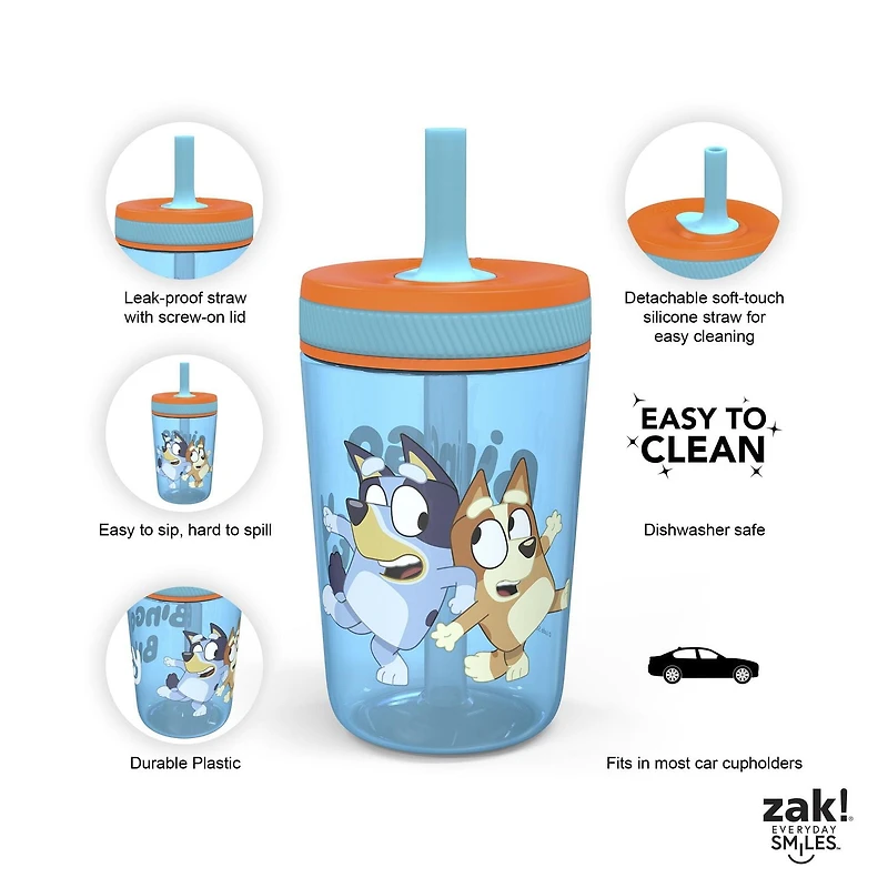Zak Designs Bluey 15oz Kelso Tumbler