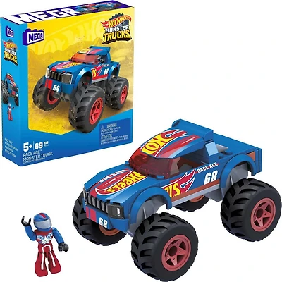 Mega Hot Wheels Camion monstre – Race Ace, 69 pièces