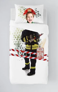 Gouchee Design Fireman Twin Duvet Cover Set