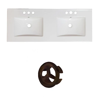 American Imaginations -in. W 3H8-in. Ceramic Top Set In White Color AI