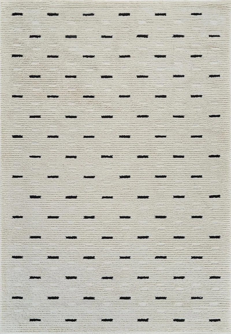 Rug Branch Domus Abstract Indoor Area Rug, Cream Black, Modern - Living Room, Bedroom, Dining Room