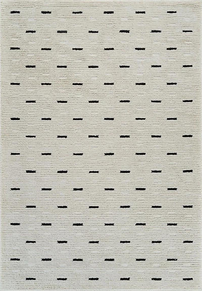 Rug Branch Domus Abstract Indoor Area Rug, Cream Black, Modern - Living Room, Bedroom, Dining Room