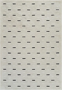 Rug Branch Domus Abstract Indoor Area Rug, Cream Black, Modern - Living Room, Bedroom, Dining Room