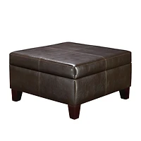 Pouf carré avec rangement de la marque « Dorel Living », Meuble de salle de séjour (espresso)