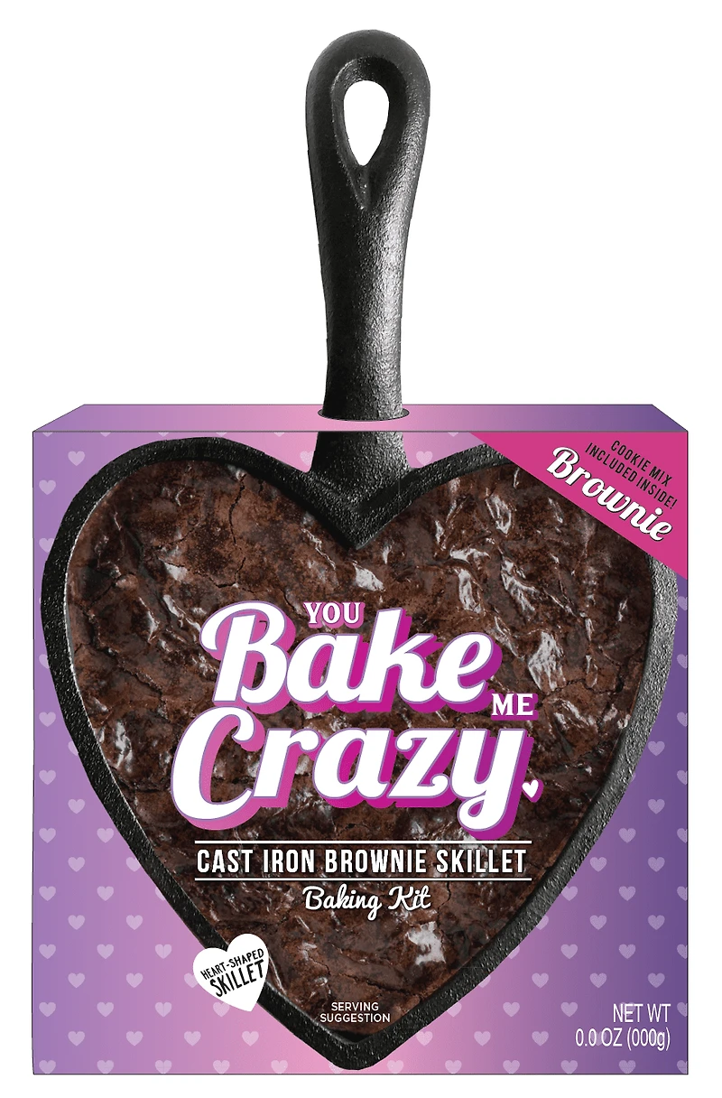 Poêle en forme de coeur brownie