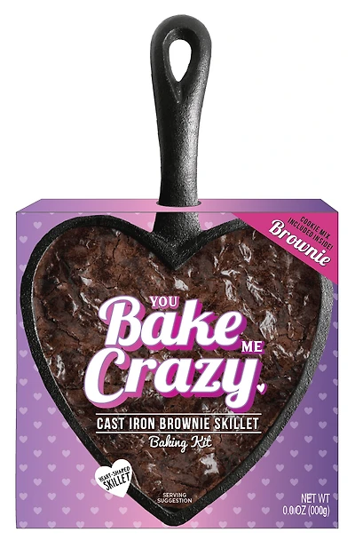 Poêle en forme de coeur brownie