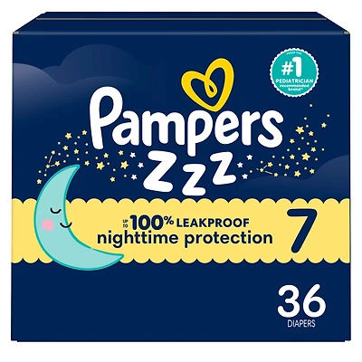 Couches Pampers Swaddlers Overnight, format Super S3 à S7 Tailles 3-7, 66-36 couches
