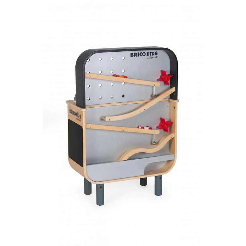Janod - Brico'Kids - Etabli Reverso - 34 Accessoires en Bois - Jouet de Développement des Compétences Motrices - Apprentissage Précoce - Créatif et Imaginatif - Pour Tout-Petits - À partir de 3 Ans +