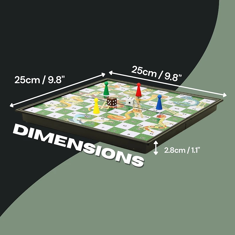 Tradeopia Magnetic Classics – 10 Inch Magnetic Snakes & Ladders, Magnetic Classic Game