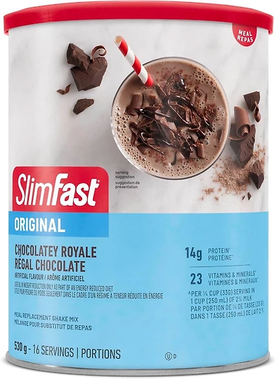 SlimFast Original Chocolatey Royale Meal Replacement Shake Mix, 530 g