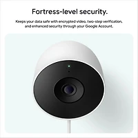 Caméra extérieure Google Nest (filaire, 2e génération) – Vidéo 2K et Gemini – Neige