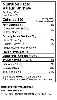 Nongshim Shin Ramyun Light, 97g x 4, Air Dried Noodle, Family Pack