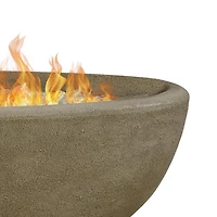 Real Flame Riverside 48" Oval Concrete Propane Fire Pit in Glacier Gray