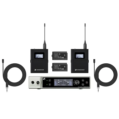 Sennheiser EW-DX MKE 2 Set Dual Lavalier Microphone System - Q1-9 Band