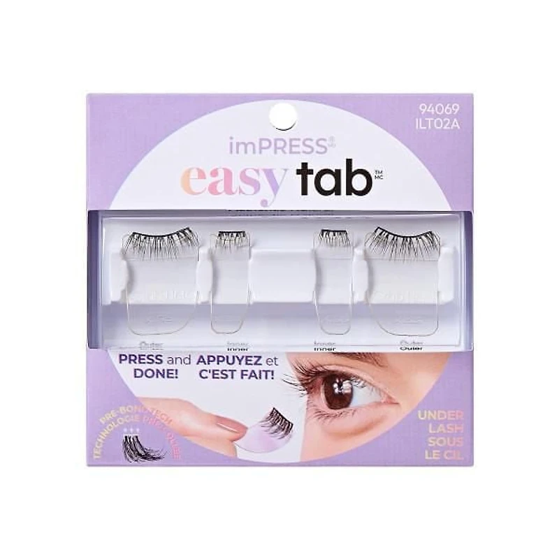 KISS imPRESS Faux cils à pression - languettes simples - noir - Naturel authentique KISS Faux cils imPRESS