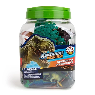 Adventure Force seau de dinosaures Ensemble de 40 pièces, 3 ans et plus